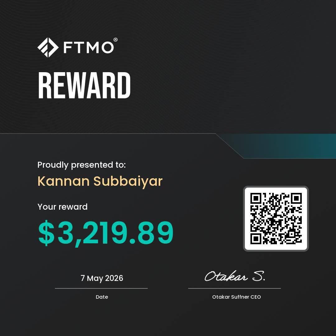 FTMO Challenge Passed Certificate