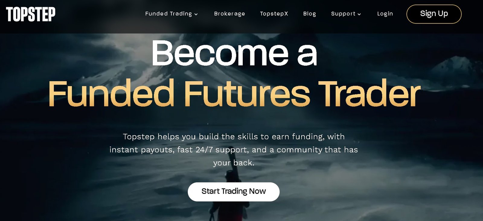 TopstepTrader home screen
